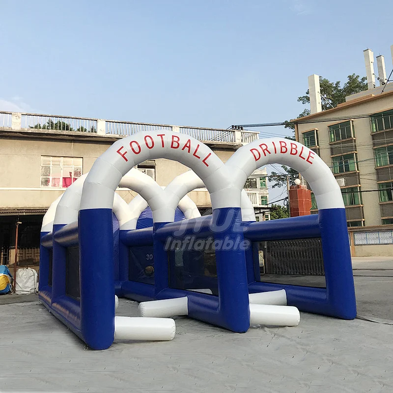 Commercial Grade Soccer  Inflatable Football Dribble  Games Obstacle Shooting Games for Kids and Adults