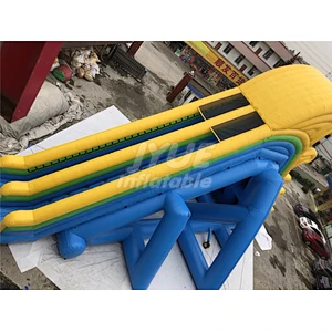 Commercial Yellow And Blue Inflatable Stair Slide Summer Pool Slide Inflatable For Adult