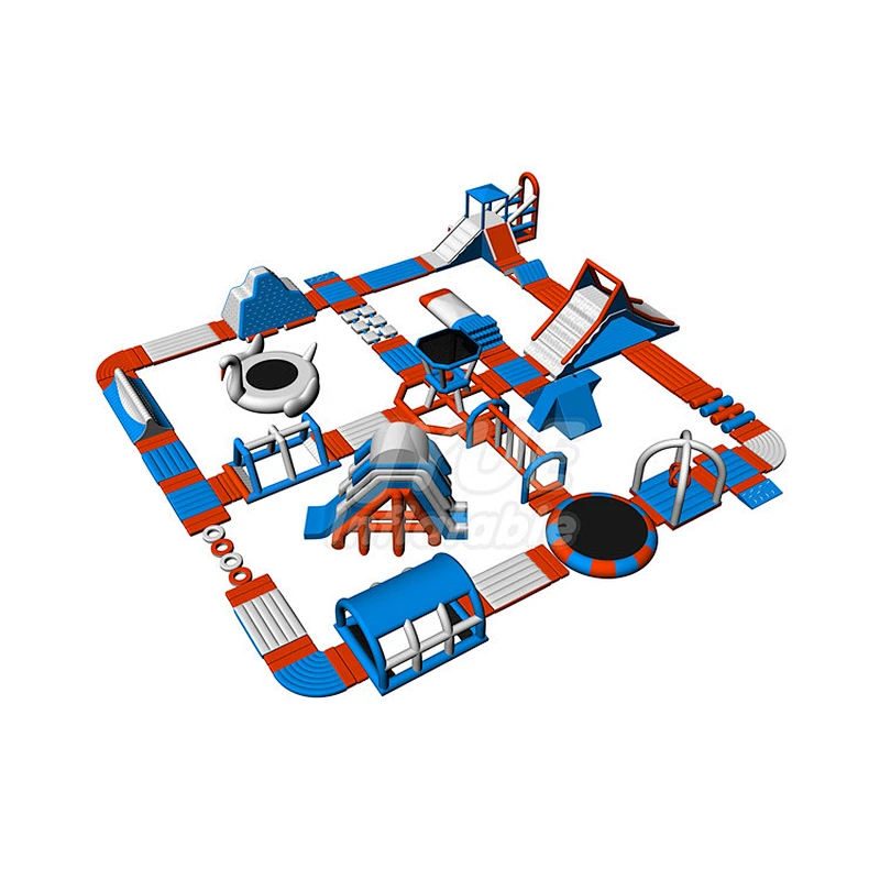 Commercial Adults Aqua Park Obstacle Island Water Park Inflatable Floating
