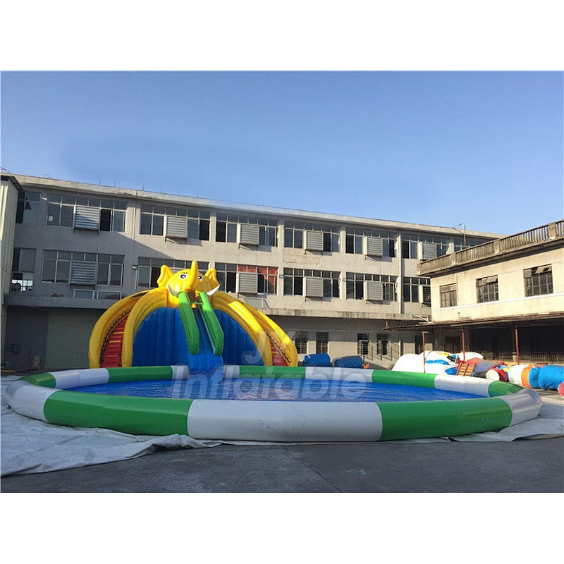 Good Price Pool Blow Up Water Slide Inflatable Water Park Games