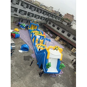 China Outdoor Obstacle Course For Kids Commercial Use Moonwalk Obstacle Course Party