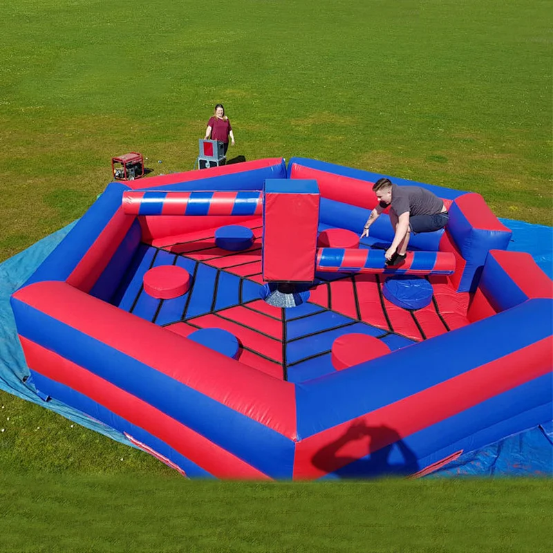 Multi Play Funny Giant Outdoor Interactive Inflatable Meltdown Challenge Games Inflatable Wipeout for Sale