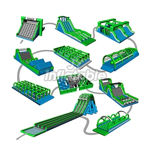 2019 New Design Custom Made Funny Outdoor Crazy Games Adult Kids Inflatable 5k Obstacle Course for Sale