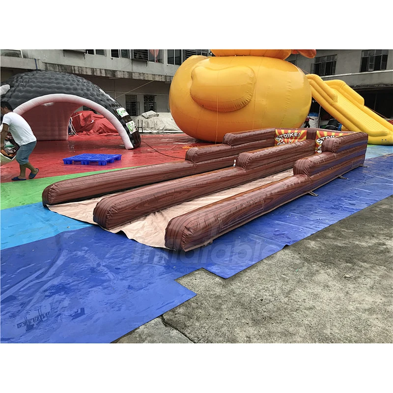 Outdoor Funny Games Zorb Ball Jumbo Inflatable Human Bowling Alley Game Set
