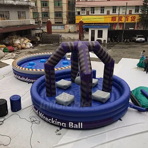 Outdoor Inflatable Sport Game Interactive Bouncy Wrecking Demolition Ball