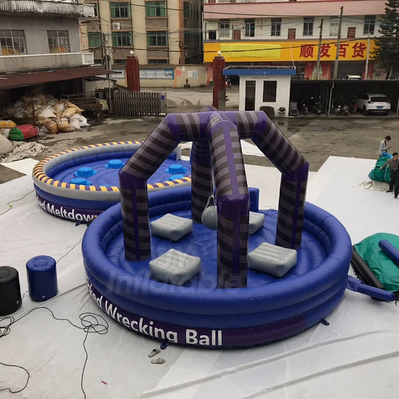 Outdoor Inflatable Sport Game Interactive Bouncy Wrecking Demolition Ball