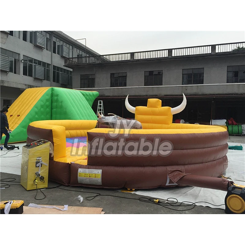 Outdoor Sport Game Exciting Electric Bull Game Ride Inflatable Mechanical Bull Rodeo For Sale