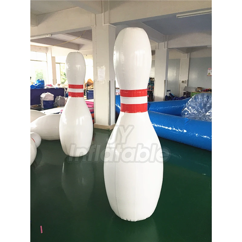Outdoor Inflatable Bowling Pins With Zorb Ball For Inflatable Human Bowling Game Set