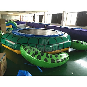 Commercial Tortoise Inflatable Water Trampoline Games For Aqua Sport Rental