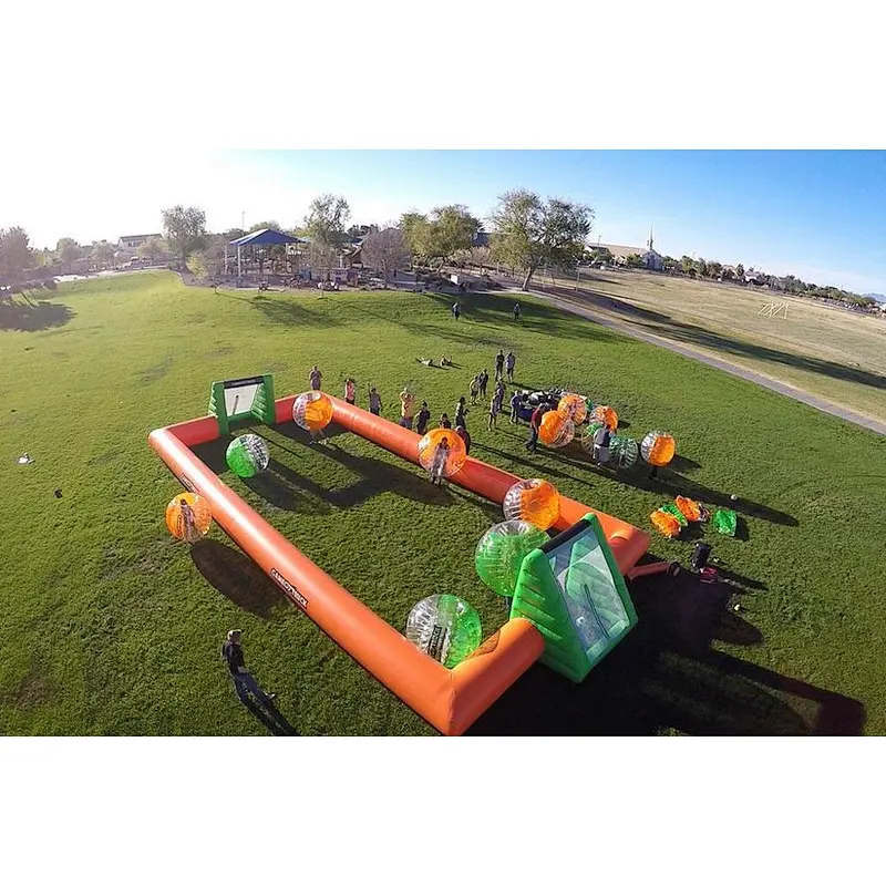 Customized Outdoor Portable Slippery Inflatable Soap Football Soccer Filed Court Arena
