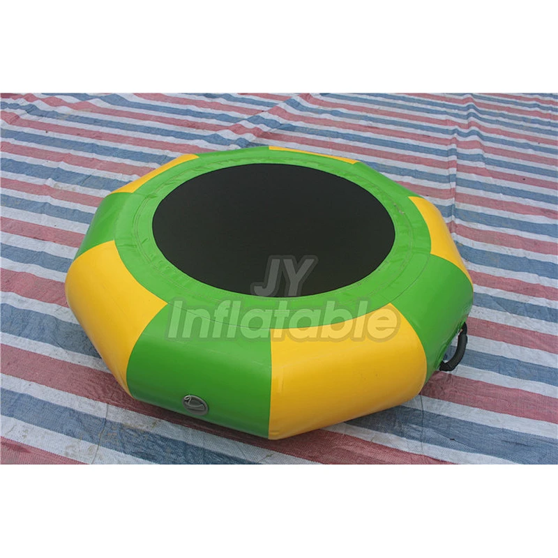 Commercial Water Park Use Water Play Toy Metal Structure Inflatable Floating Trampoline On Water
