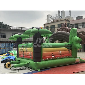 Kids Inflatable Bounce Bed Commercial Monkey Cartoon Inflatable Bounce Houses
