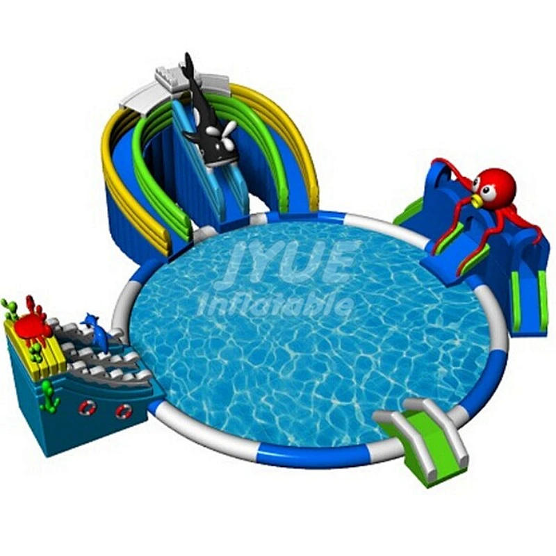 Custom Made Funny and Exciting Mobile Inflatable Water Amusement Park