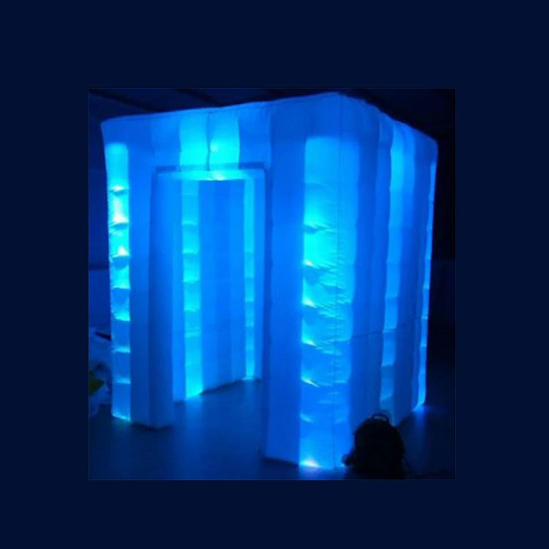 Bright Lighting LED Inflatable Photo Booth Enclosure For Outdoor Trade Props