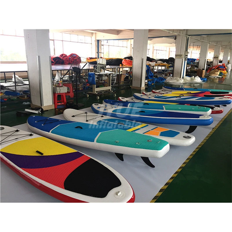 OEM ISUP Drop Stitch Inflatable Bamboo Stand Up Paddle Board Wholesale Clear Window Double Layer Yoga Fishing Aeeseeories