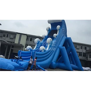 Heavy Duty Inflatable Water Slides ,  Banzai Adult Size Inflatable Screamer Water Slide Pool