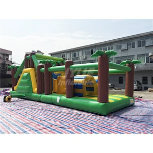 Air Mega Jungle Theme Jumping Small Inflatable Obstacle Course Moon House
