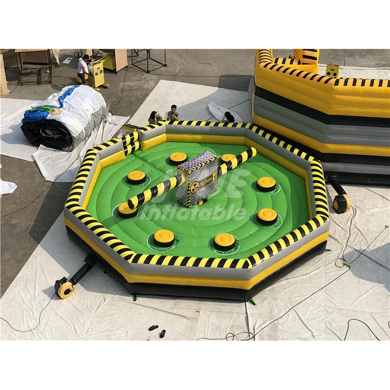 Amusement Park China Outdoor Sport Game Inflatable Wipeout Course For Sale