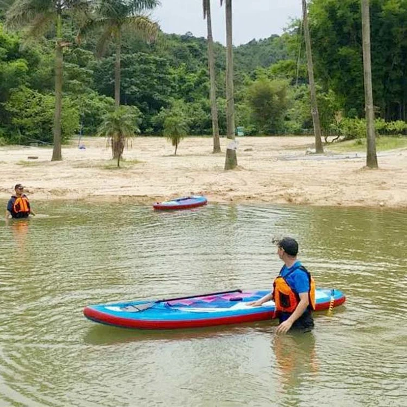 Good Quality PVC Board Double Layer Sup Inflatable Stand Up Paddleboard Electric Pump 20psi