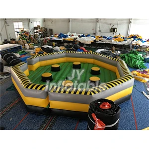 Inflatable Wipe Out Course For Adult,Funny Meltdown Sports Game For Event