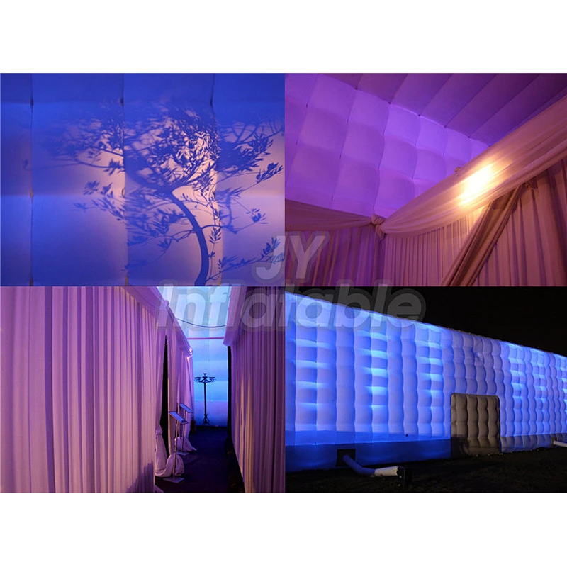 Large Outdoor Blow Up Cube Wedding Party LED Light Camping Inflatable Tent Price For Outdoor Events