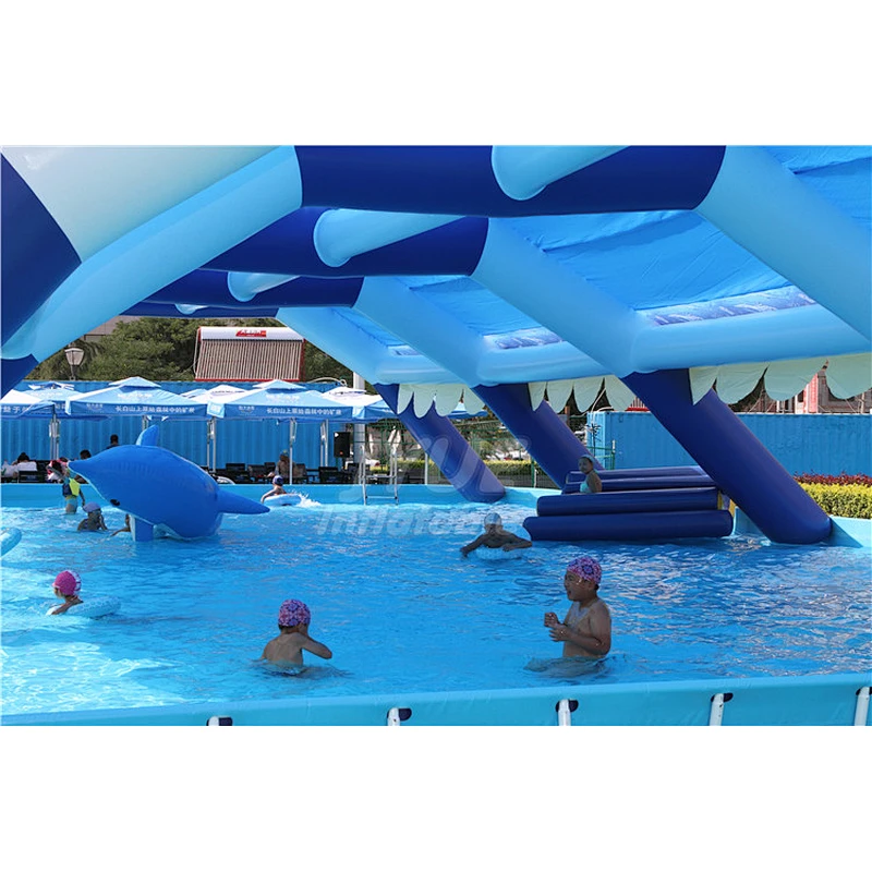 OEM/ODM Outdoor Easy Set  Metal Frame Ultra Pipe Frame Swimimng Pool With Cover