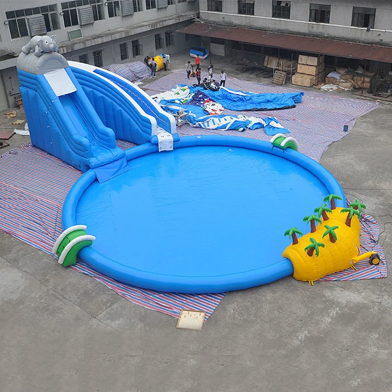 Blow Up Water Park Inflatable Backyard Water Slide And Pool