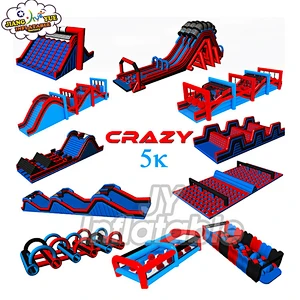 Affordable Price Exciting Insane 5K Inflatable Run Obstacles For Adults , Inflatable 5K For Event
