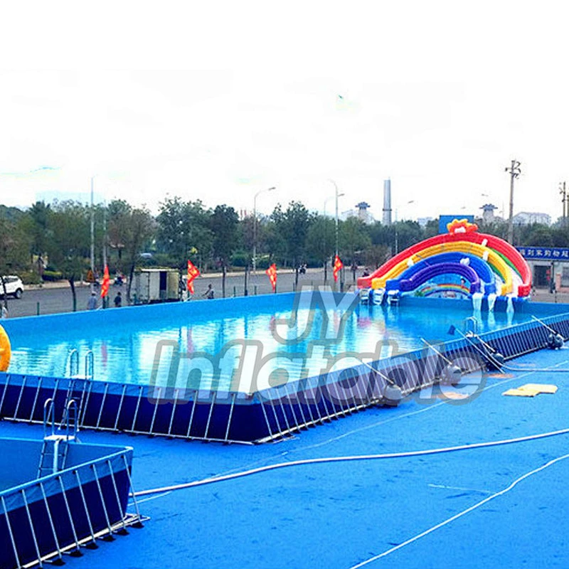 PVC Above Ground Metal Frame Pool Water Park Frame Steel Swimming Pool For Sale