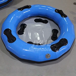 Exciting Fiberglass Slide Tube Water Park Family Round Faft Boat Tubes With Bottom