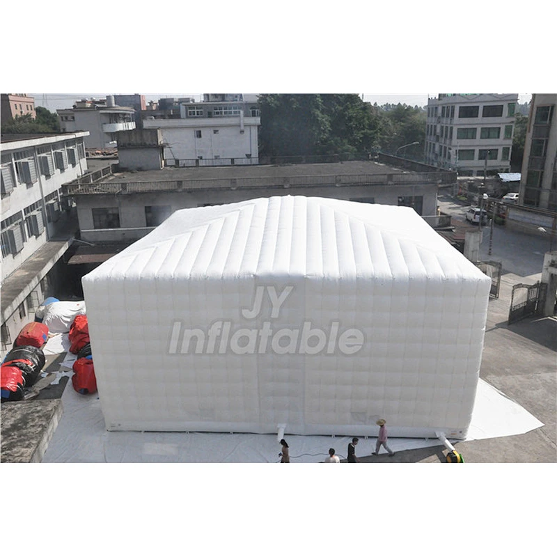 Custom Logo Waterproof White Wedding Party Event Inflatable Air Cube Tent For Outdoor Activity