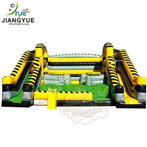 Exciting Mechanical Interactive  Inflatable Battle Zone For Kids And Adults Inflatable Jousting Arena 8mx8.5m