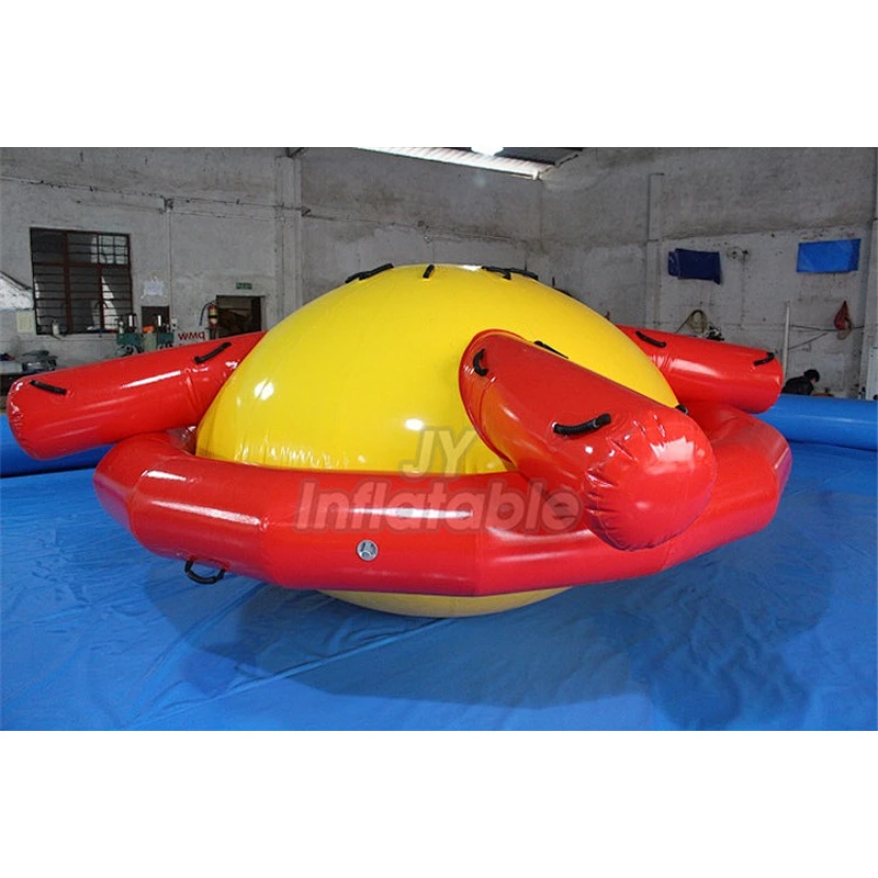 UFO Inflatable Saturn Water Toys , Commercial Inflatable Water Spinner For Sale