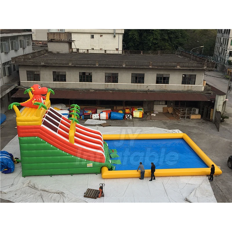 Free Customized Commercial Indoor Use Pool Slide Inflatable Water Park For Kids
