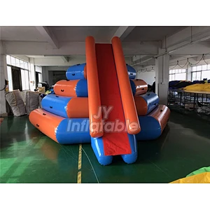 Water Park Inflatable Climbing Tower Floating Water Slide For Aqua Park