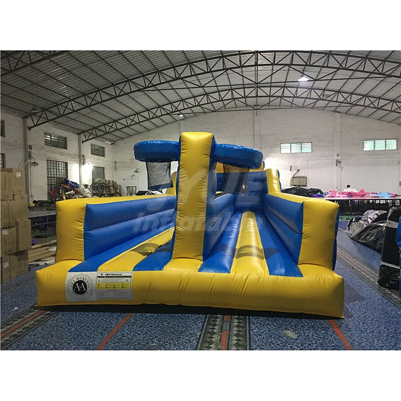 Sport Games Competitive Challenge Race Equipment Two Lane Inflatable Bungee Run Race For Sale