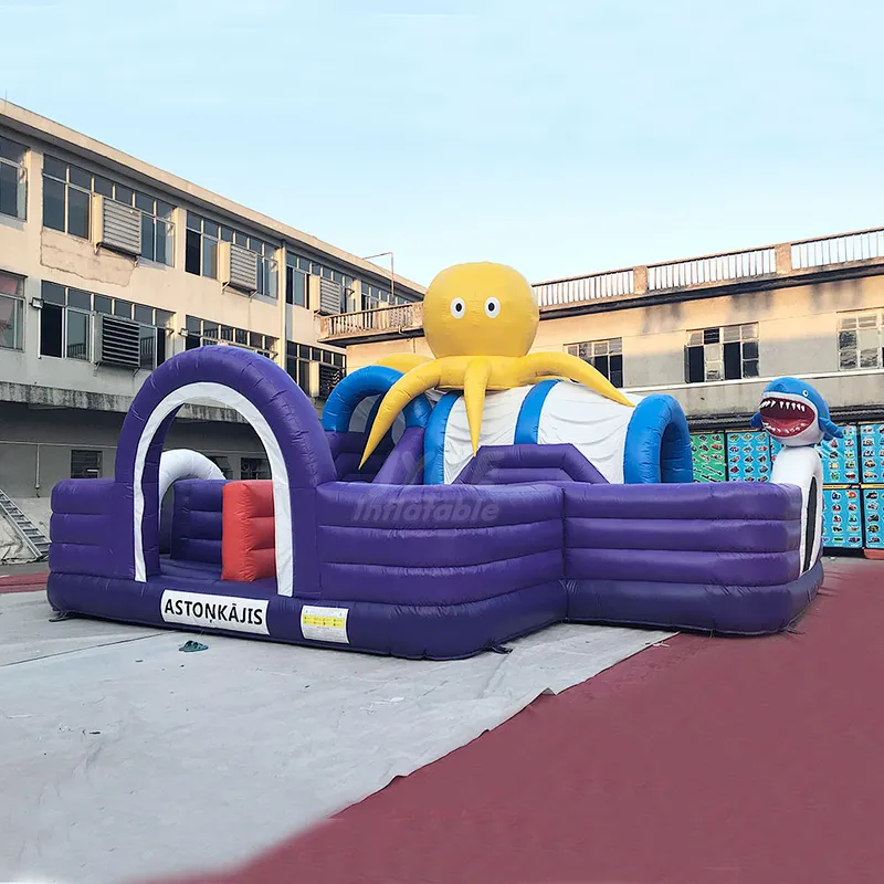 Kids Giant Quality Indoor Attractive Super Fun  Obstacle Challenge The Beast  Amusement Inflatable Theme Park For Sell