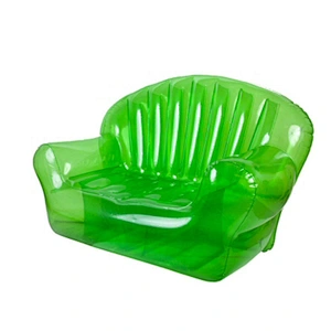 Transparent Pink Color Inflatable Chair With Logo Blow Up Sofa For Outdoor