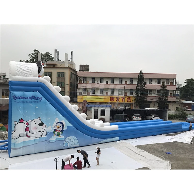 Commercial Outdoor Largest Penguin Inflatable Water Slide For Kids And Adults