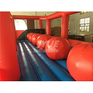 Gonflable Inflatable Wipeout Obstacle Course Wipeout Big Red Balls Challenge For Sale