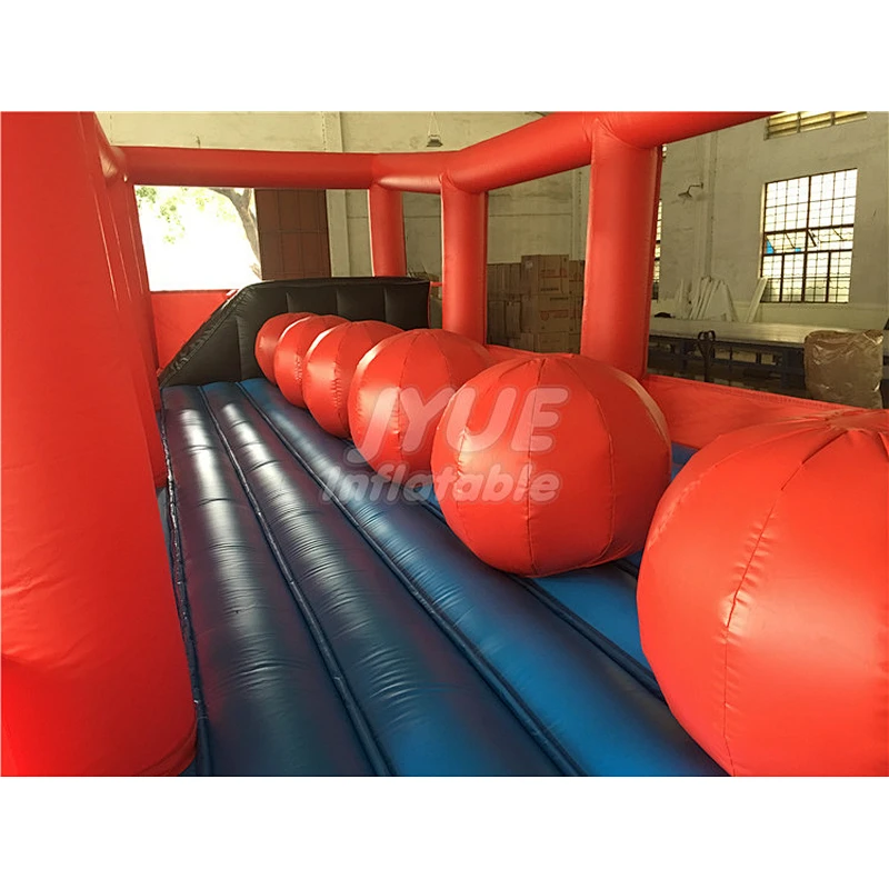 Gonflable Inflatable Wipeout Obstacle Course Wipeout Big Red Balls Challenge For Sale