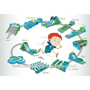 3D Design And Real Picture Build Obstacle Run Sports Equipment Inflatable 5k Course
