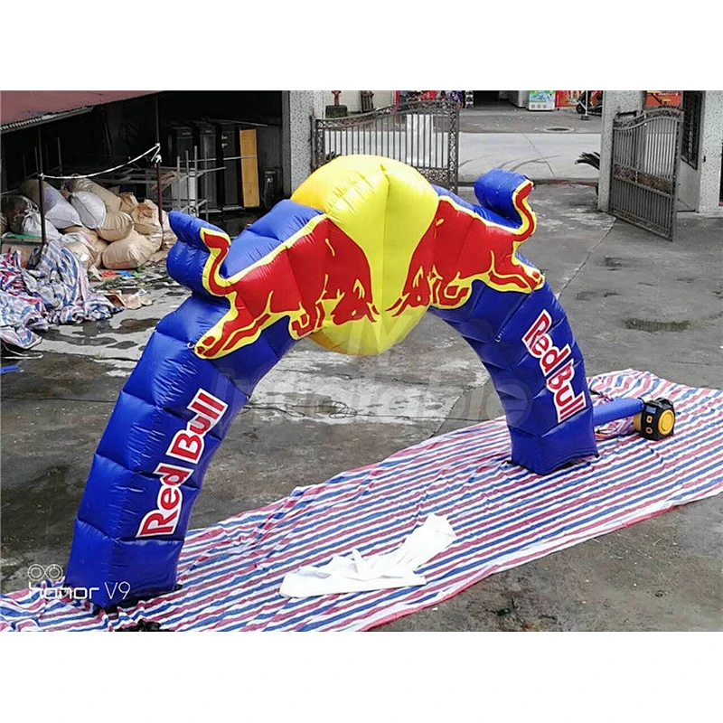 Competitive Price Advertising Welcome Red Bull Inflatable Arch For Sale