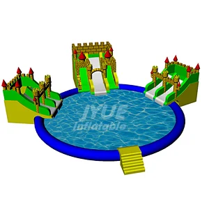 Trade Assurance Commercial Grade Equipment Water Park Child Slide Inflatable Water Park For Land