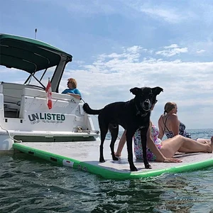 Wholesale Outdoor Foldable Inflatable Drop Stitch Dock Floating Water Platform Inflatable Island Floating Dock