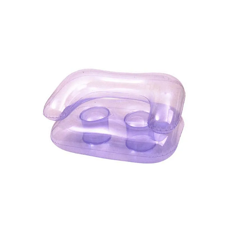 Transparent Pink Color Inflatable Chair With Logo Blow Up Sofa For Outdoor