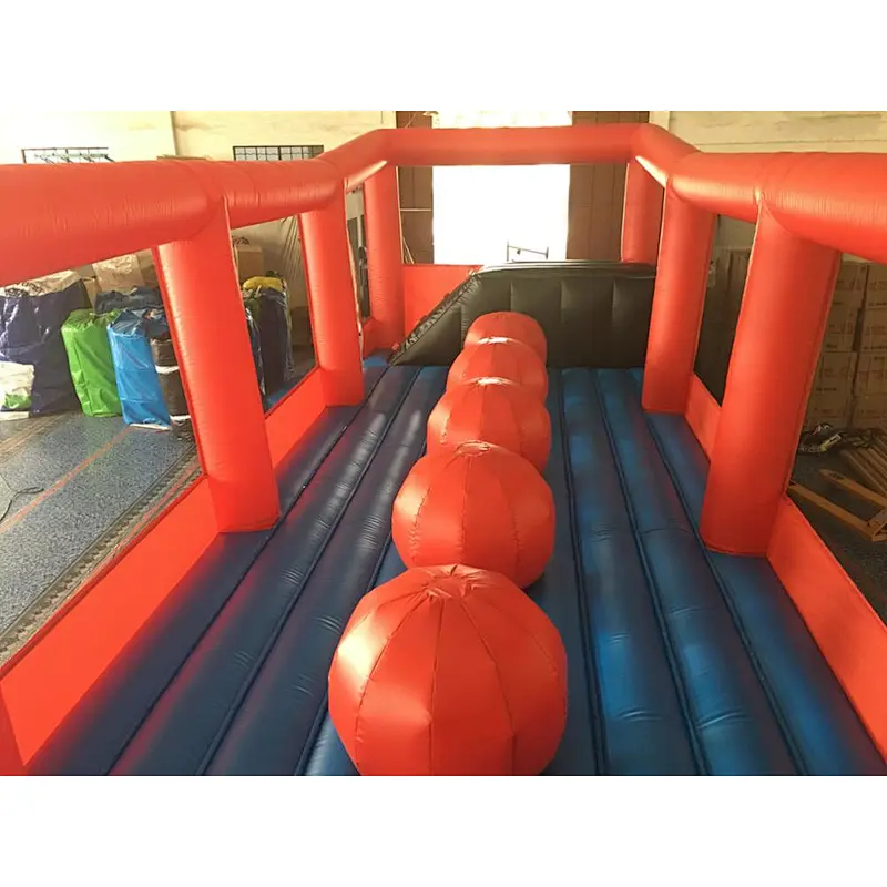 Commercial Inflatable Jumping Big Ball Wipeout Challenge Game Inflatable Wipeout Jumping Baller