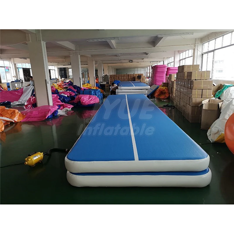 Factory Manufacture Supplier 4m 6m 8m 12m Inflatable Gymnastics Air Mats, Inflatable Blue Australia Air Track For Sale