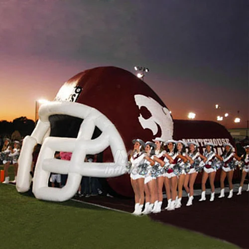 Portable Inflatable Football Tunnel With Helmet,Inflatable Football Helmet Tunnel For Sale