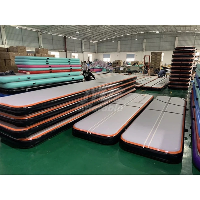 Guangzhou Alibabab Supplies Whole Set Inflatable Gymnastics Air Tumbling Mats Air Track Use Airtrack Factory Cheap Price